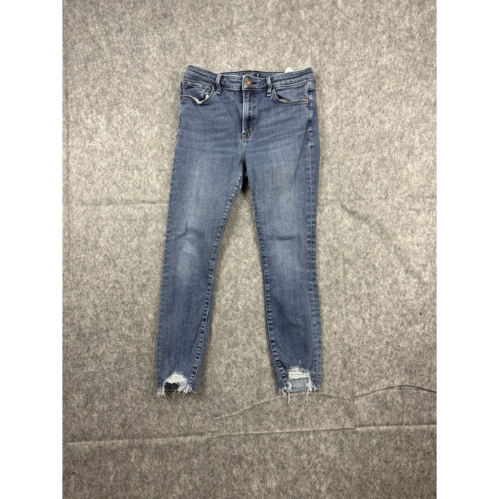 Abercrombie & Fitch Super Skinny Ankle High Rise Jeans Womens 28/6s Distressed